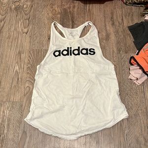 White adidas racer back tank